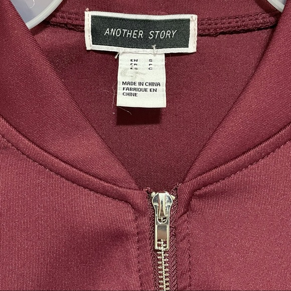 Burgundy Bomber Jacket - Picture 7 of 13